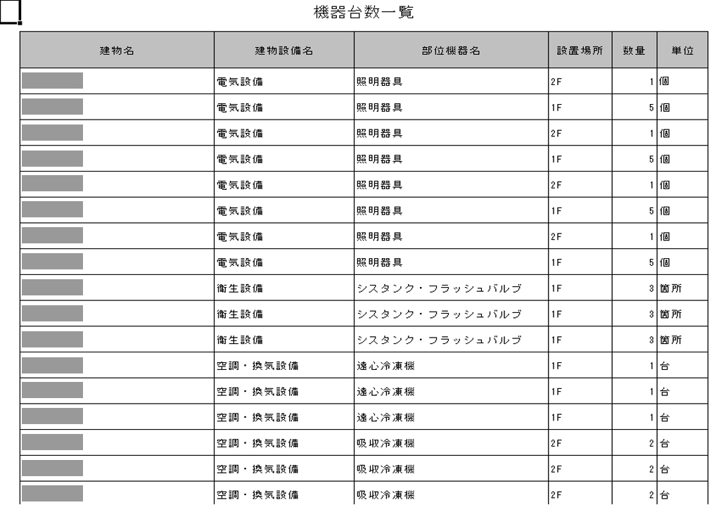 機器台数一覧